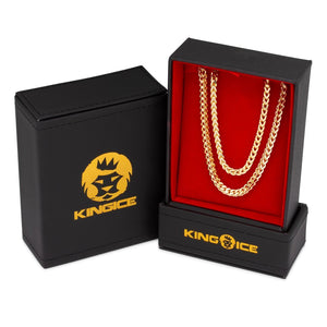 4mm 14K Gold Stainless Steel Franco Choker Set